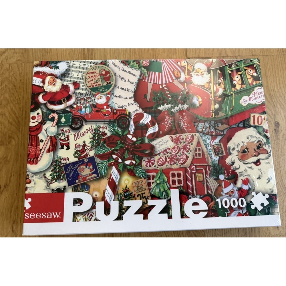 PUZZLE - SEESAW CHRISTMAS 1000 PC JIGSAW PUZZLE "OH WHAT FUN!" -  NEW!
